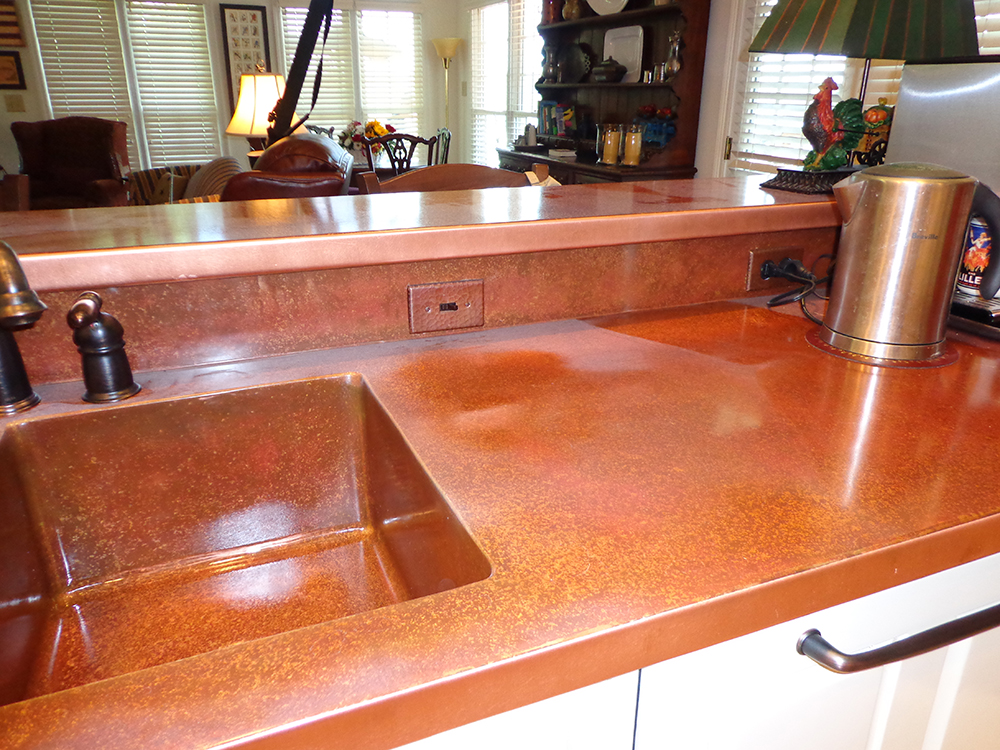 Copper Sink Work, Siowls and back splashes
