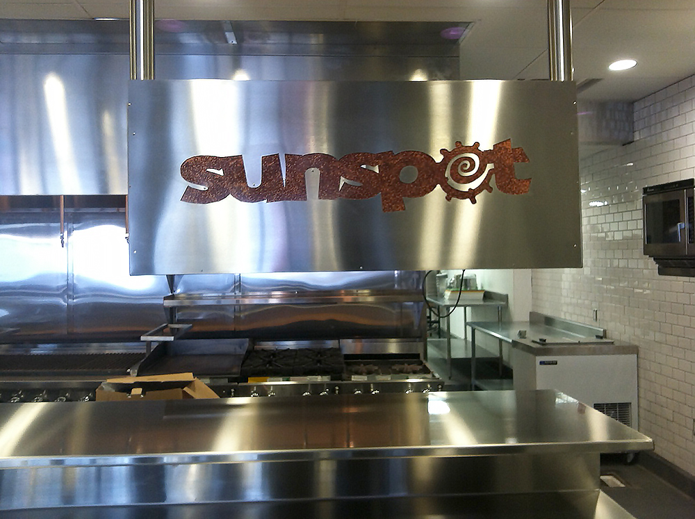 Custom stainless Steel/Copper Hood Ventilation Systems as well as signage