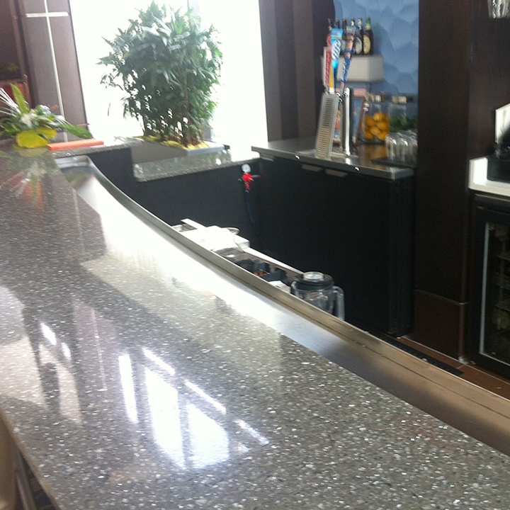 stainless bar trough drian board