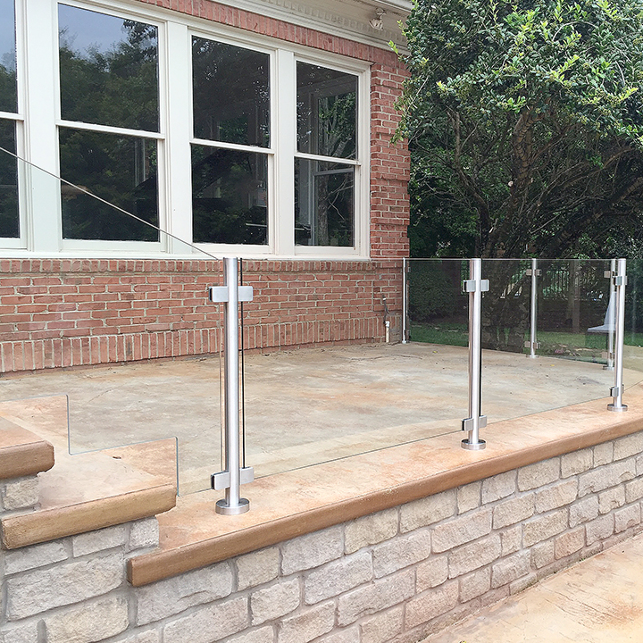 Glass and stainless rail