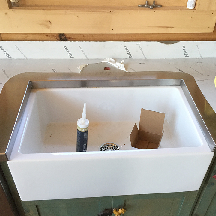 Farm sink/stainless installation