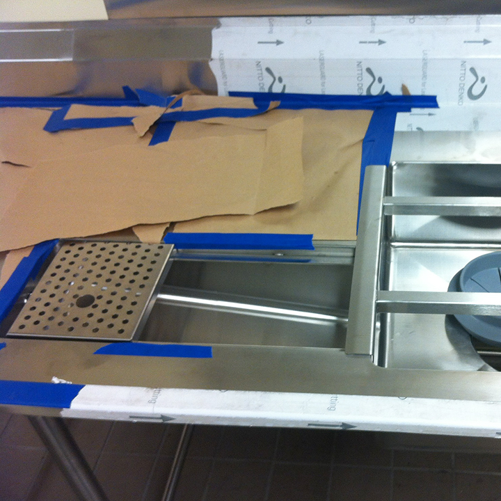 Dish table installation